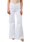 Pistola Izzy High Rise Wide Leg Jeans In Vivid White In White