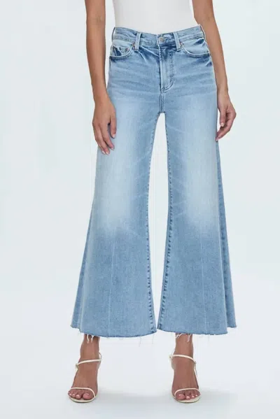 Pistola Izzy Mid Rise Wide Leg Crop Jean In Strive In Multi