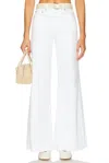 Pistola Izzy Mid Rise Wide Leg In Vivid White In White