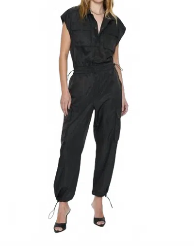 Pistola Jade Cargo Jumpsuit In Black