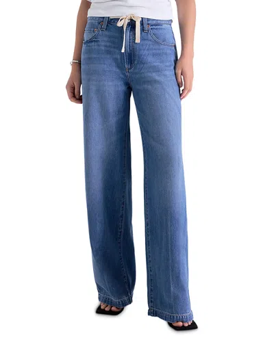Pistola Jadyn Drawcord High Rise Relaxed Jeans In Expanse In Blue