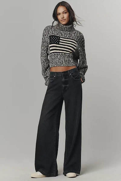 Pistola Jadyn High-rise Wide-leg Jeans In Black