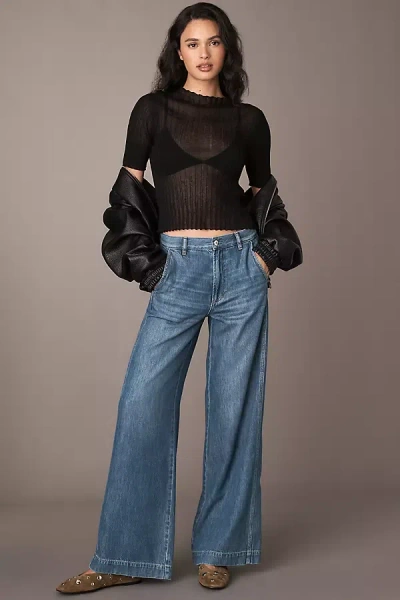 Pistola Jadyn High-rise Wide-leg Jeans In Blue