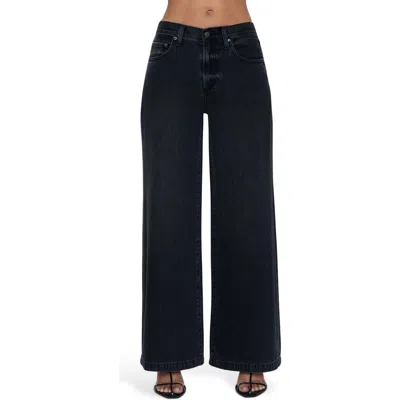 Pistola Jadyn High Waist Wide Leg Jeans In Black