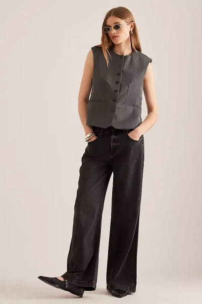 Pistola Jadyn Low-rise Palazzo Jeans In Black