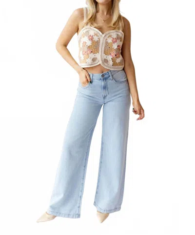 Pistola Jadyn Low Rise Palazzo Jeans In Chateau In Blue