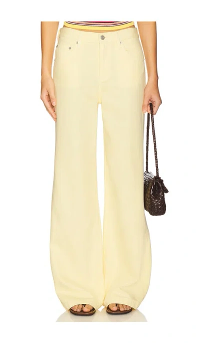 Pistola Jadyn Low Slung Palazzo In Yellow