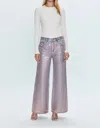 Pistola Jadyn Tinsel Wide Leg Pants In Pink In Multi