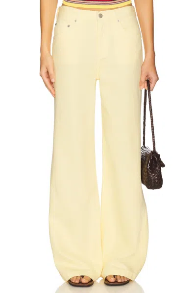 Pistola Jadyn Low Slung Palazzo Jeans In Lemonade In Yellow