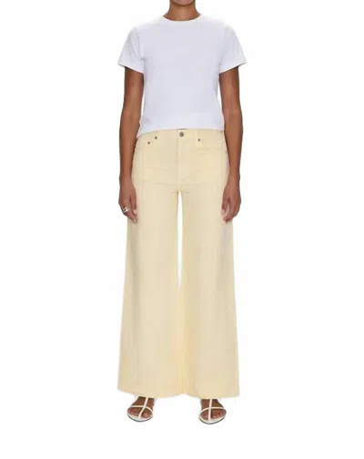 Pistola Jadyn Low Slung Palazzo Jeans In Lemonade In Yellow