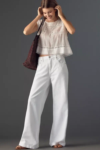 Pistola Jadyn Low-rise Wide-leg Jeans In White