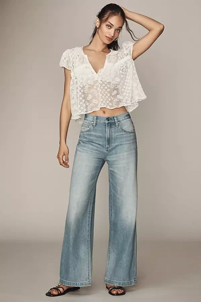 Pistola Jadyn Mid-rise Wide-leg Jeans In Blue