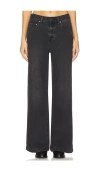 Pistola Jadyn Low-rise Palazzo Jeans In Black