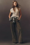 Pistola Jadyn Seamed Low-slung Palazzo Pants In Green