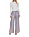 Pistola Jadyn Tinsel Wide Leg Pants In Pink In Multi