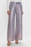 Pistola Jadyn Tinsel Wide Leg Pants In Pink