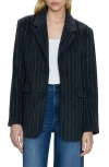Pistola Jane Wool Blend Blazer In Charcoal Chalk Stripe