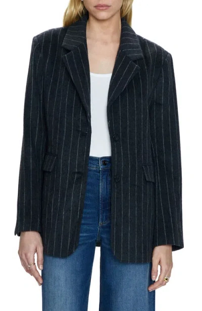Pistola Jane Wool Blend Blazer In Charcoal Chalk Stripe