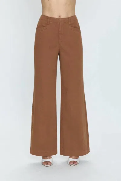 PISTOLA JASMINE HIGH RISE WIDE LEG TROUSER IN SEPIA