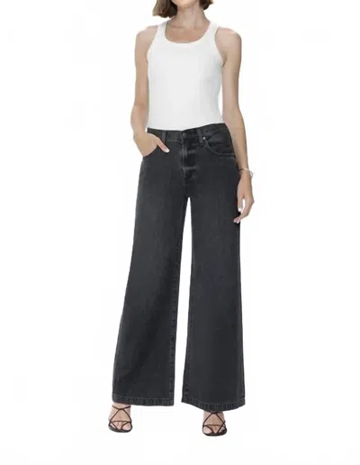 Pistola Jayden Low Slung Palazzo Jean In Black