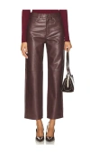 Pistola Jett High Rise Bowed Straight Pant In Cabernet In Brown