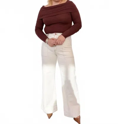Pistola Jhett High Rise Wide Leg Denim In Natural In Neutral
