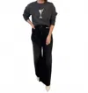 Pistola Jhett High Rise Wide Leg Denim Jean In Black In Black
