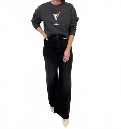 Pistola Jhett High Rise Wide Leg Denim Jean In Black