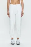 Pistola Josephine High Rise Tapered Cargo Pants In White In White
