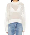 Pistola Joslyn Sheer Sweater In Ivory Star In White