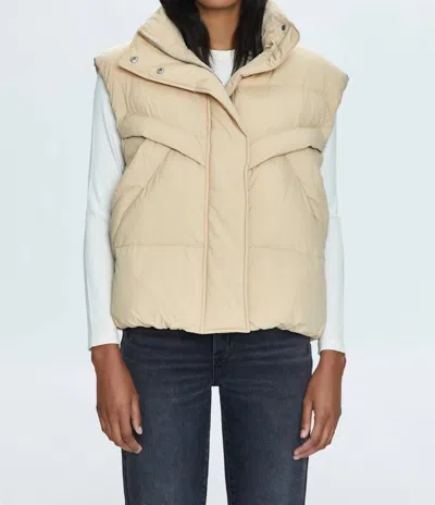 PISTOLA JOSS QUILTED PUFFER VEST IN WARM SAND