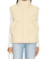 Pistola Joss Quilted Puffer Vest In Warm Sand In Multi