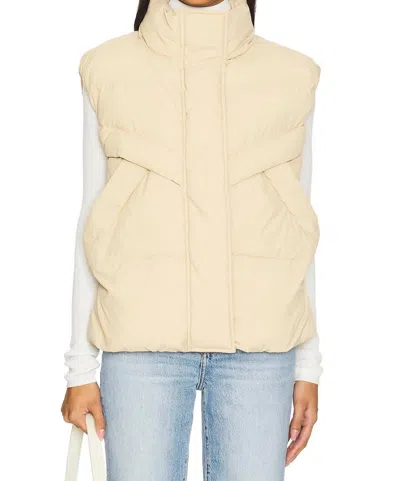 Pistola Joss Quilted Puffer Vest In Warm Sand In Multi