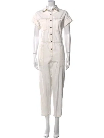 Pre-owned Pistola Jumpsuit In White