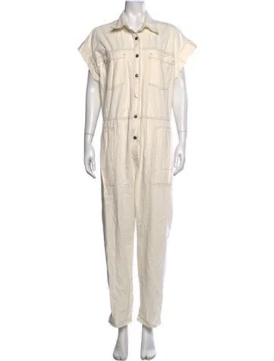 Pre-owned Pistola Jumpsuit In White