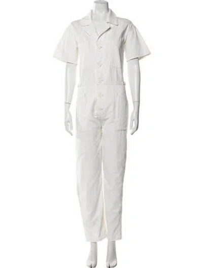 Pre-owned Pistola Jumpsuit In White