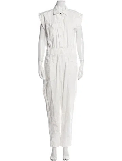 Pre-owned Pistola Jumpsuit In White