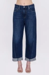 Pistola Kacey Cuffed High Waist Boyfriend Jeans In Blue