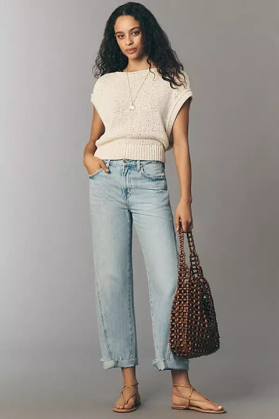 Pistola Kacey High-rise Cuffed Boyfriend Jeans In Blue