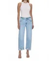 Pistola Kacey Mid Rise Boyfriend Jeans In Washed Distressed In Brown