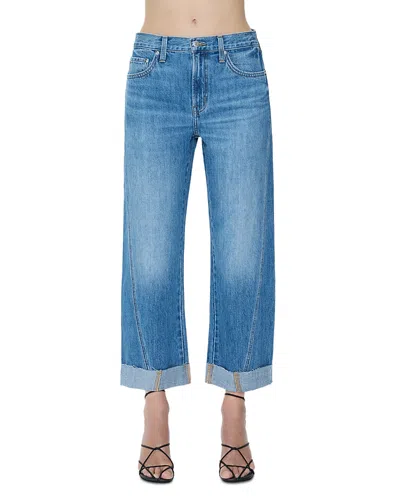 Pistola Kacey Mid Rise Cuffed Boyfriend Jeans In Laguna In Blue
