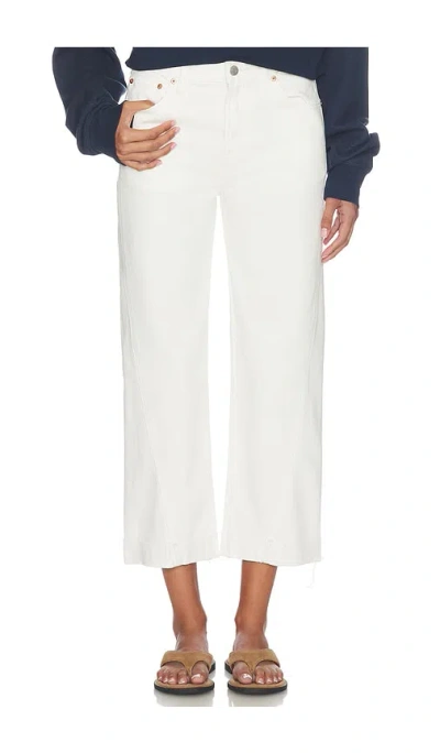 Pistola Kacey Mid Rise Cuffed Boyfriend Jeans In White