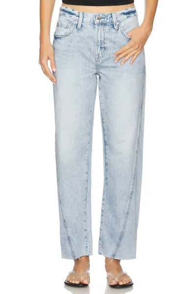 Pistola Kacey Mid Rise Cuffed Straight Jeans In Berkeley In Blue