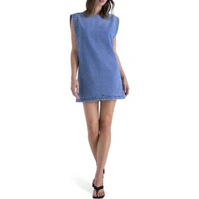 Pistola Karla Denim Minidress In Animal Print