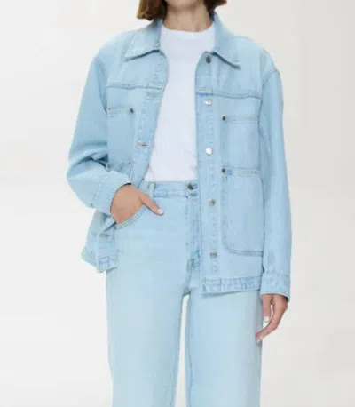 Pistola Karlee Oversized Chore Jacket In Postcards In Blue