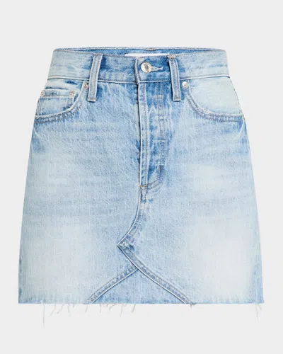 Pistola Kat Denim Mini Skirt In Academia