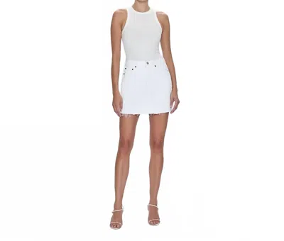 Pistola Kat High Rise Vintage Skirt In Luxe White