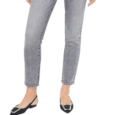Pistola Kate High Rise Slim Straight Jeans In Gray