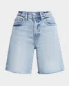 Pistola Kaylee High Rise Pinched Loose Denim Shorts In Boulder