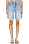 Pistola Kaylee High Rise Pinched Loose Denim Shorts In Multi